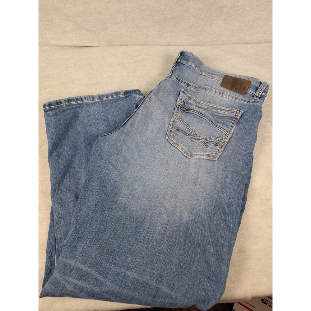 BKE Seth Jeans Mens 42R Straight Leg Distressed Medium Wash Denim 42x32